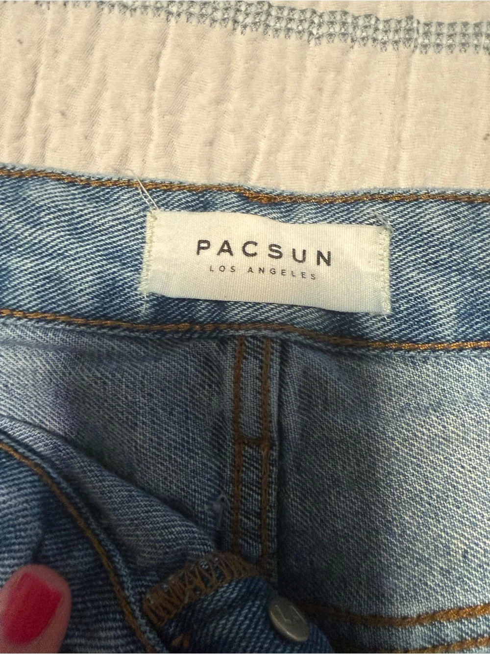 Pacsun Light Blue Distressed Denim Shorts